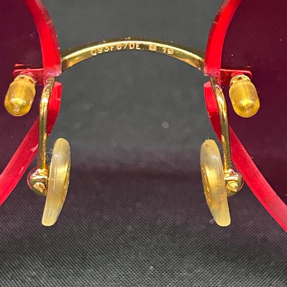 Cartier Big C Gold Wires Rimless Pink Heart Shaped Lenses Glasses Sunglasses main image 7